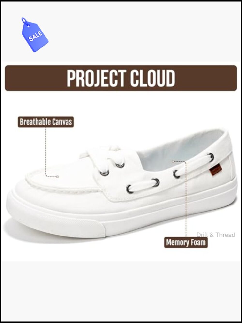 Canvas Slip On Sneakers Memory Foam Insole Lightweight Non-Slip Sole - Picture 2 of 7